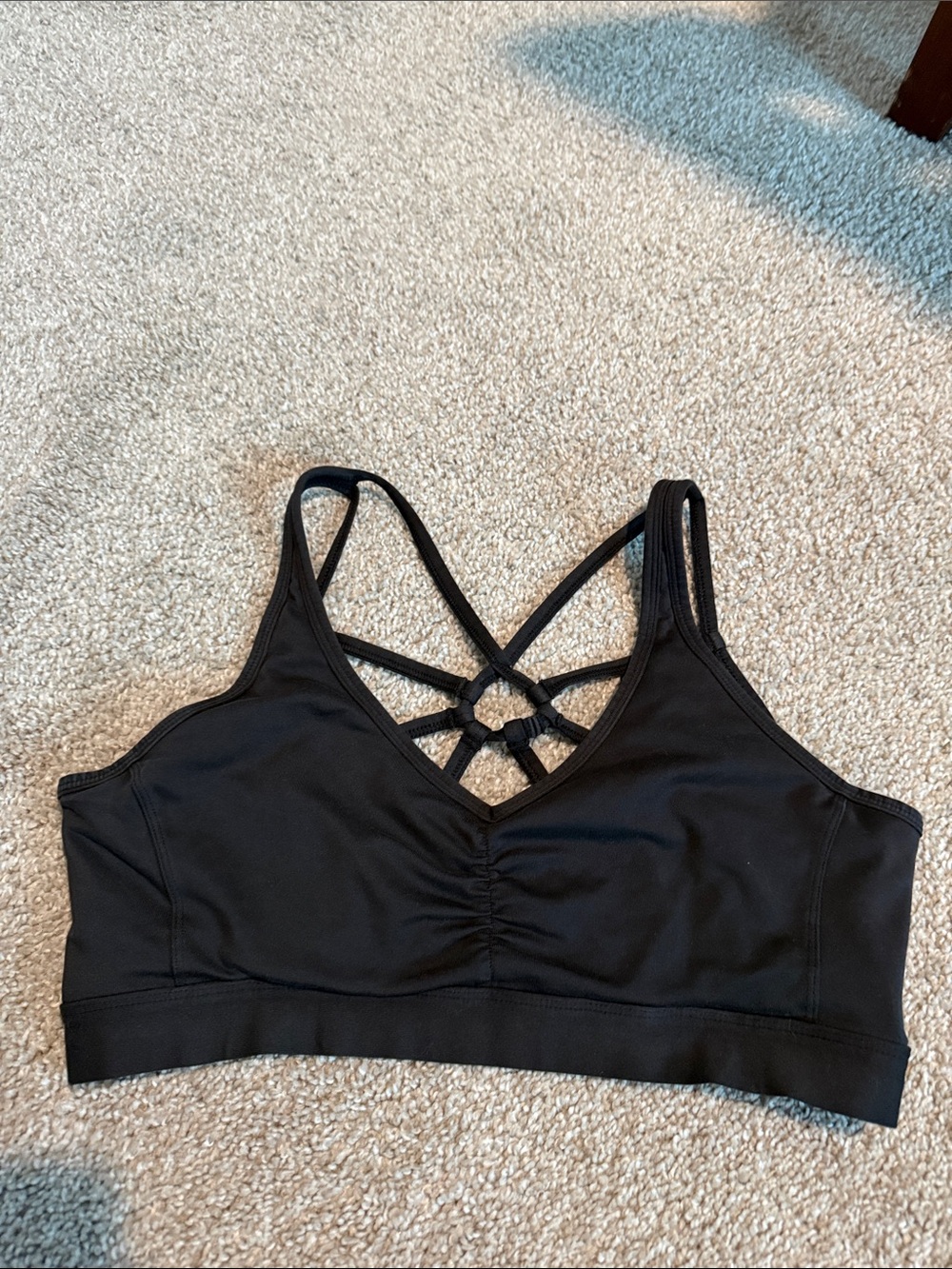 Prana Black Strappy Back Sports Bralette